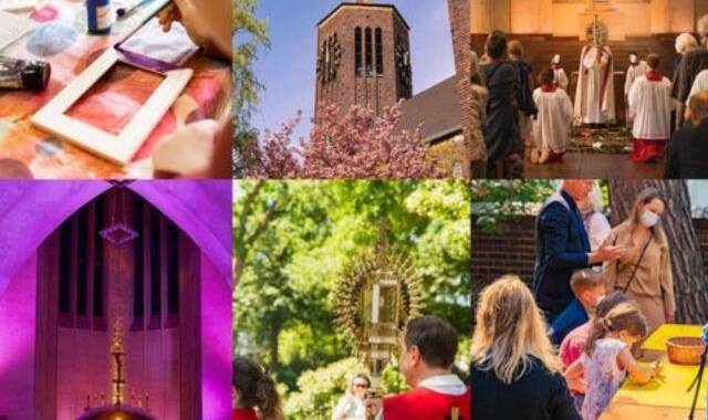 Kirchengemeinde bei Gottesdiensten und Gemeinschaftsaktivitäten